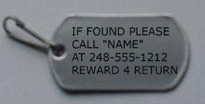 sample key tag with key clip text