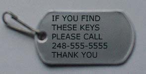 sample key tag text
