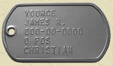Army Dog Tags with Correct ID Tag Text Format