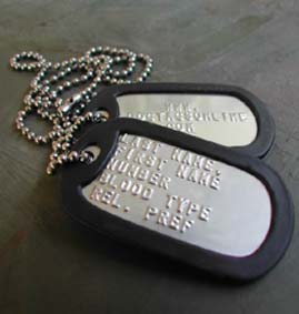 Military Dog Tags and Custom Pet ID Tags Sold Here
